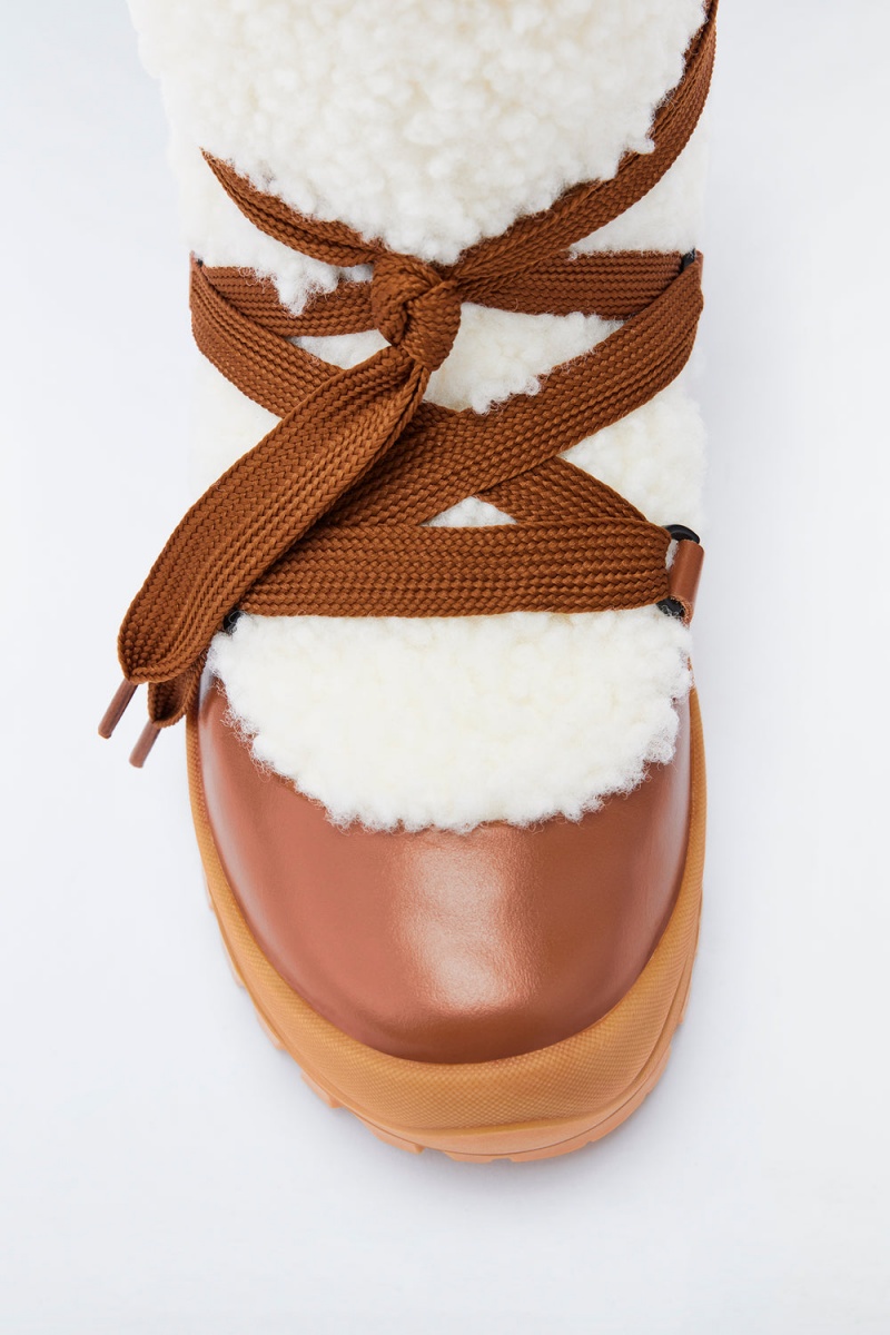 Mackage Conquer Shearling Stövletter Dam Grädde | UTING-0296