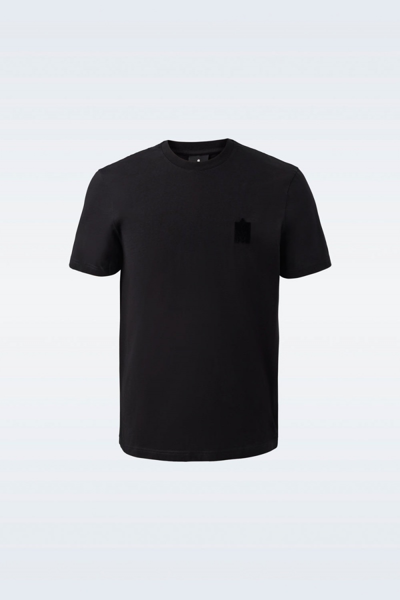 Mackage Dev Velvet Logo T-shirt Dam Svarta | PIXJW-8256