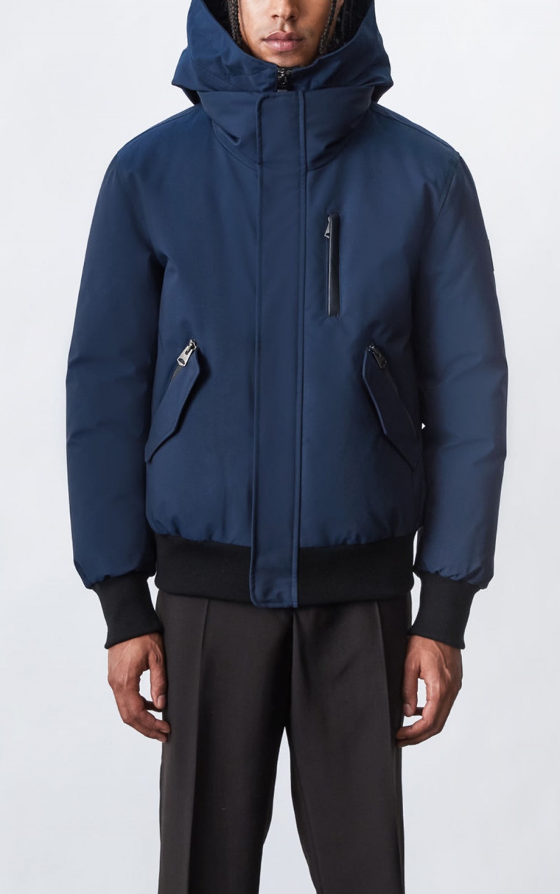 Mackage Dixon 2-In-1 Down Hooded Bib Bomberjacka Herr Marinblå | XUKEL-2517