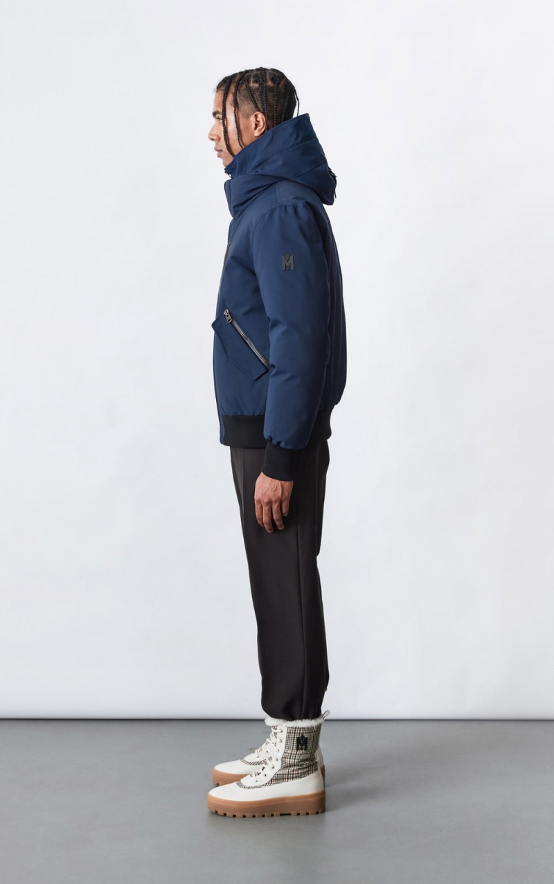 Mackage Dixon 2-In-1 Down Hooded Bib Bomberjacka Herr Marinblå | XUKEL-2517