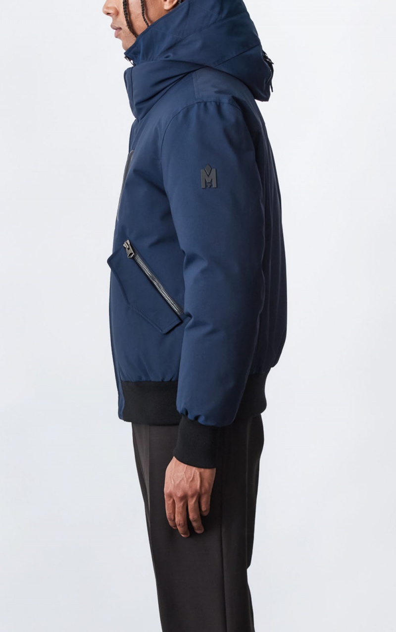 Mackage Dixon 2-In-1 Down Hooded Bib Bomberjacka Herr Marinblå | XUKEL-2517