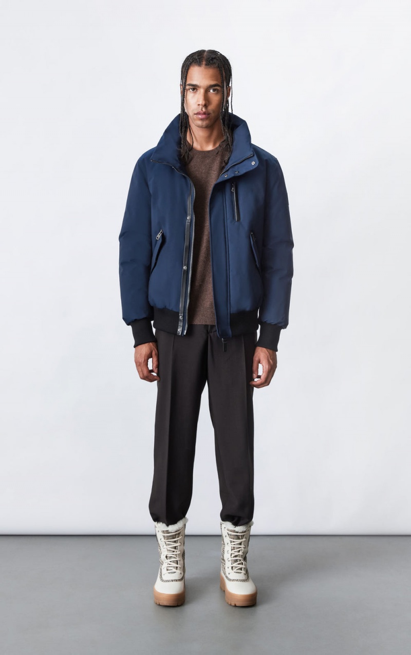 Mackage Dixon 2-In-1 Down Hooded Bib Bomberjacka Herr Marinblå | XUKEL-2517