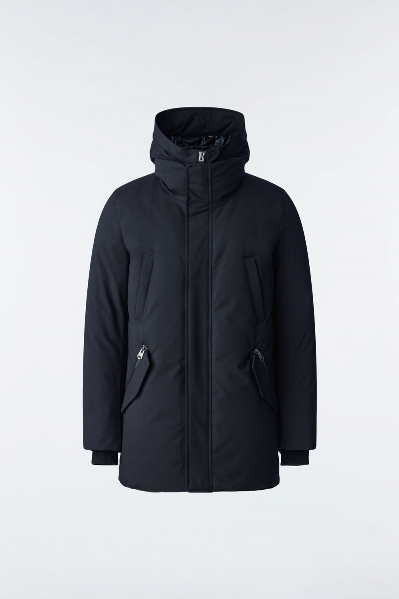 Mackage Edward 2-In-1 Removable Hooded Bib Dunrockar Herr Svarta | QNCKM-9286