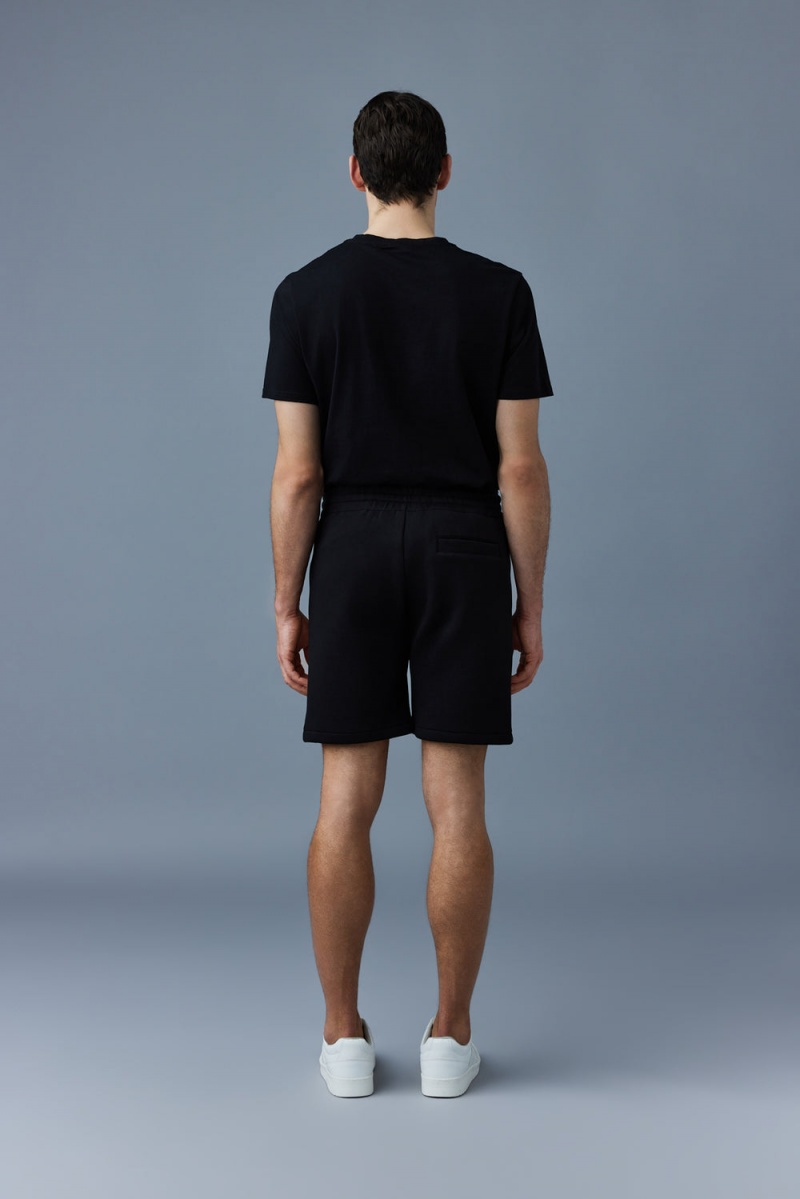 Mackage Elwood Double Face Jersey Bermuda Shorts Herr Svarta | LTUCN-0943