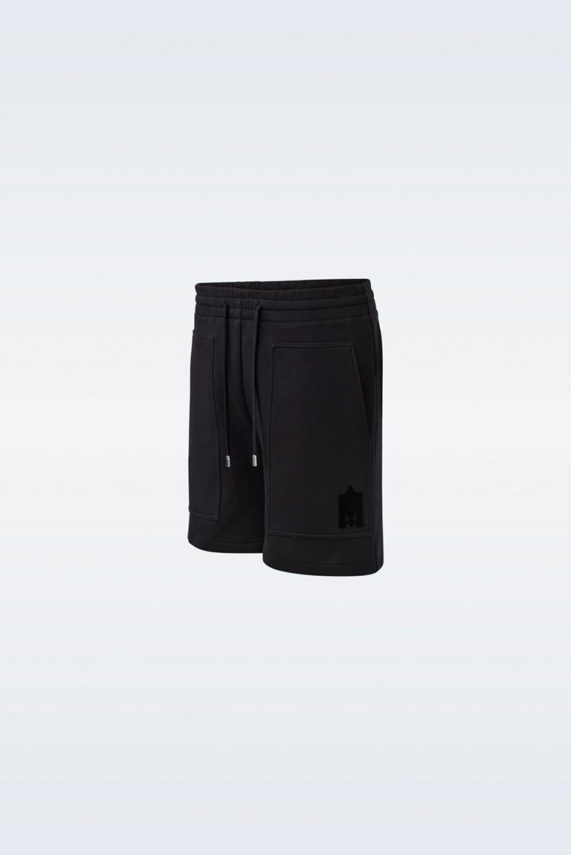 Mackage Elwood Double Face Jersey Bermuda Shorts Herr Svarta | LTUCN-0943