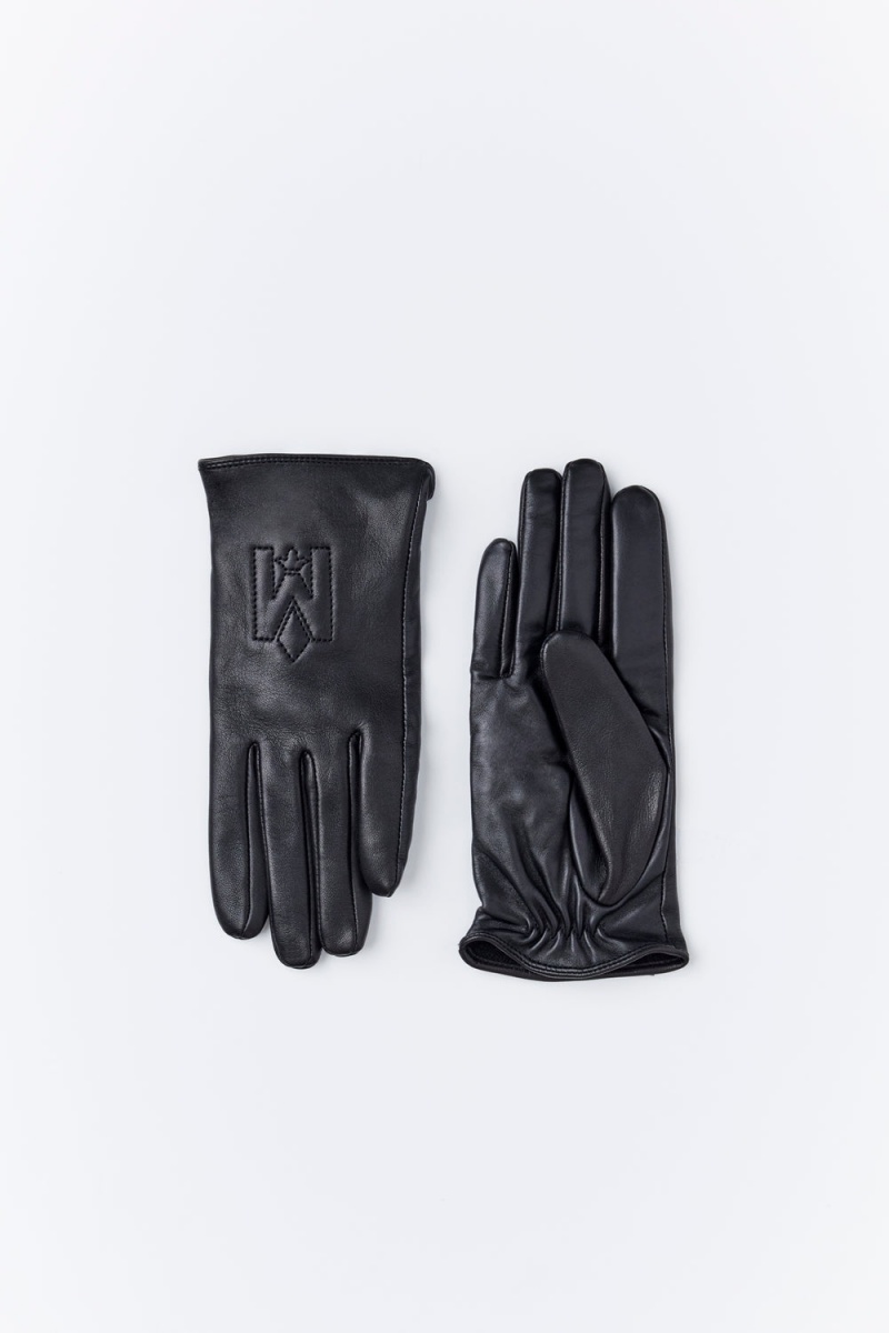 Mackage Eunice (R)Läder Cashmere Lining Handskar Dam Svarta | IOMDF-2063