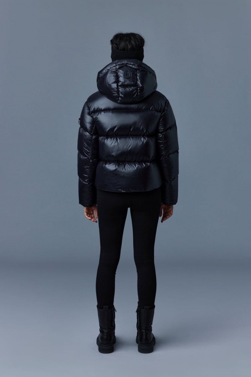 Mackage Evie Lustrous Light Hood Dunjackor Dam Svarta | LZGSH-3085