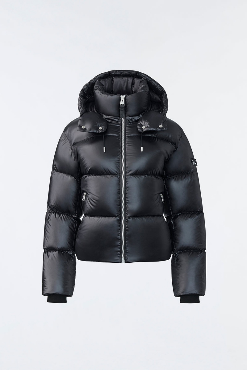 Mackage Evie Lustrous Light Hood Dunjackor Dam Svarta | LZGSH-3085