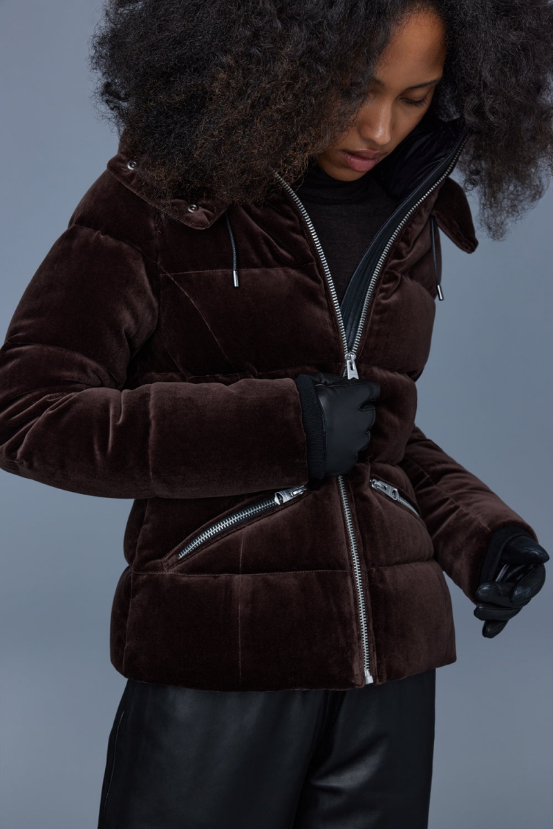 Mackage Fia (R)Läder Driving Knit Cuff Handskar Dam Svarta | WURZC-6579
