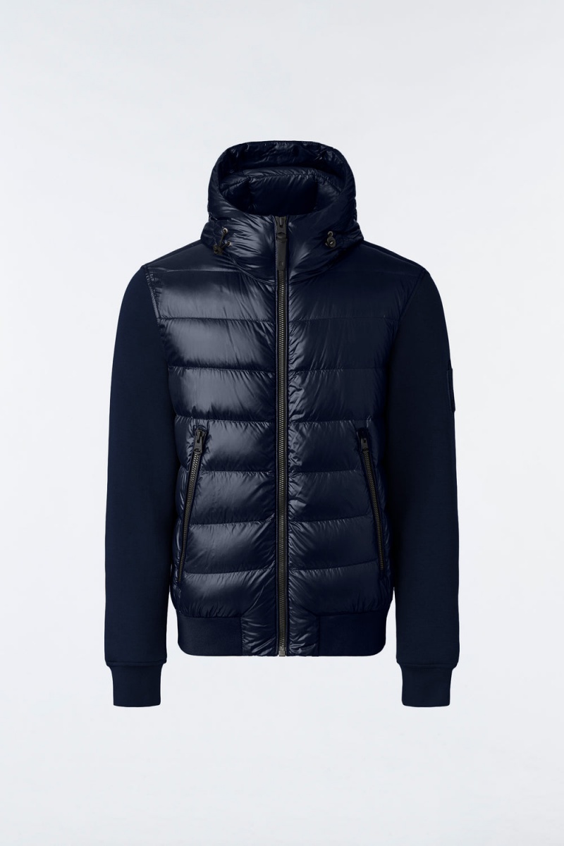 Mackage Frank Double-Face Jersey Hood Bomberjacka Herr Marinblå | MHVGO-7430