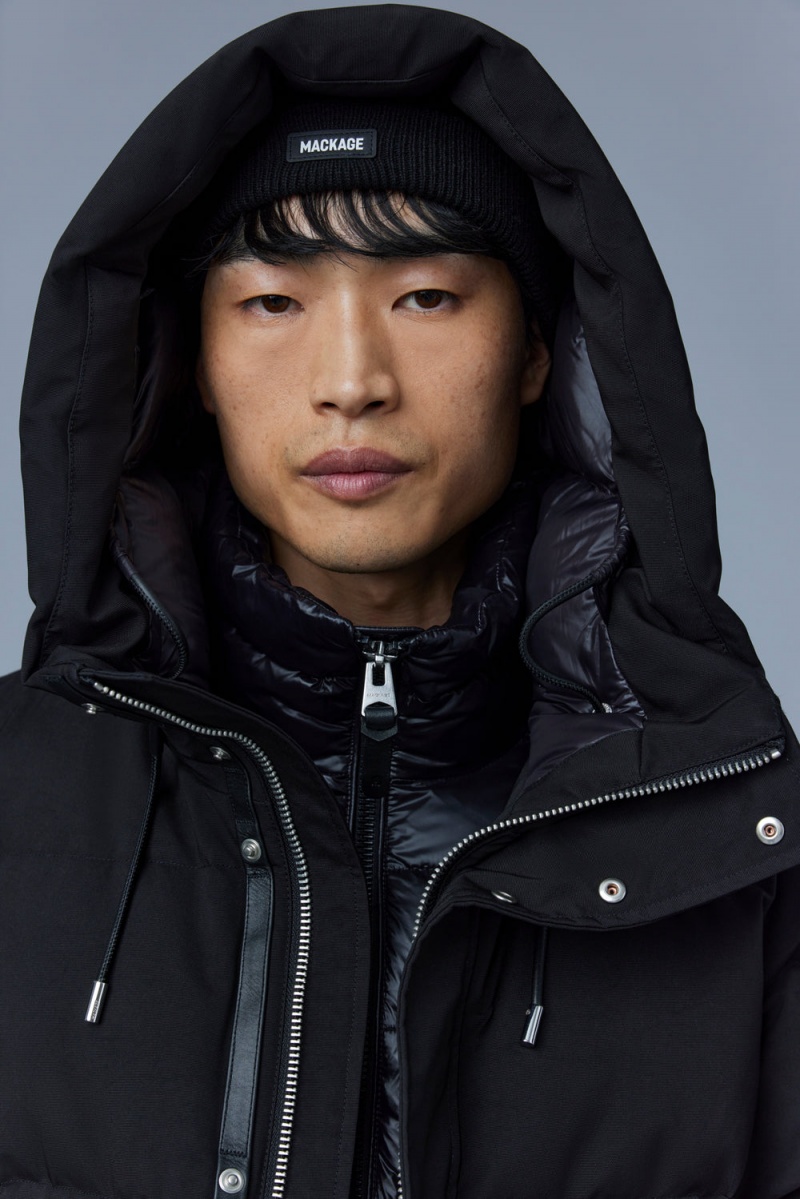 Mackage Graydon 2-In-1 Lustrous Light Dunjackor Herr Svarta | CEYRD-4506