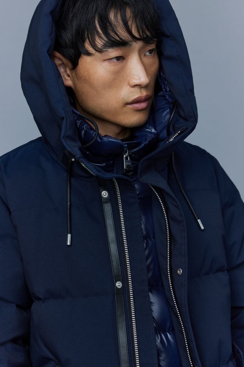 Mackage Graydon 2-In-1 Lustrous Light Dunjackor Herr Marinblå | OHNLB-5706