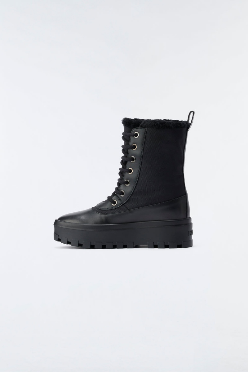 Mackage Hero-W Shearling-Fodrade Vinterkängor Dam Svarta | NXTEY-0389