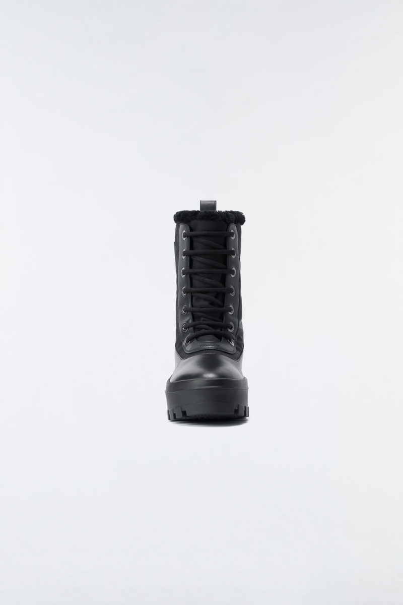 Mackage Hero-W Shearling-Fodrade Vinterkängor Dam Svarta | NXTEY-0389