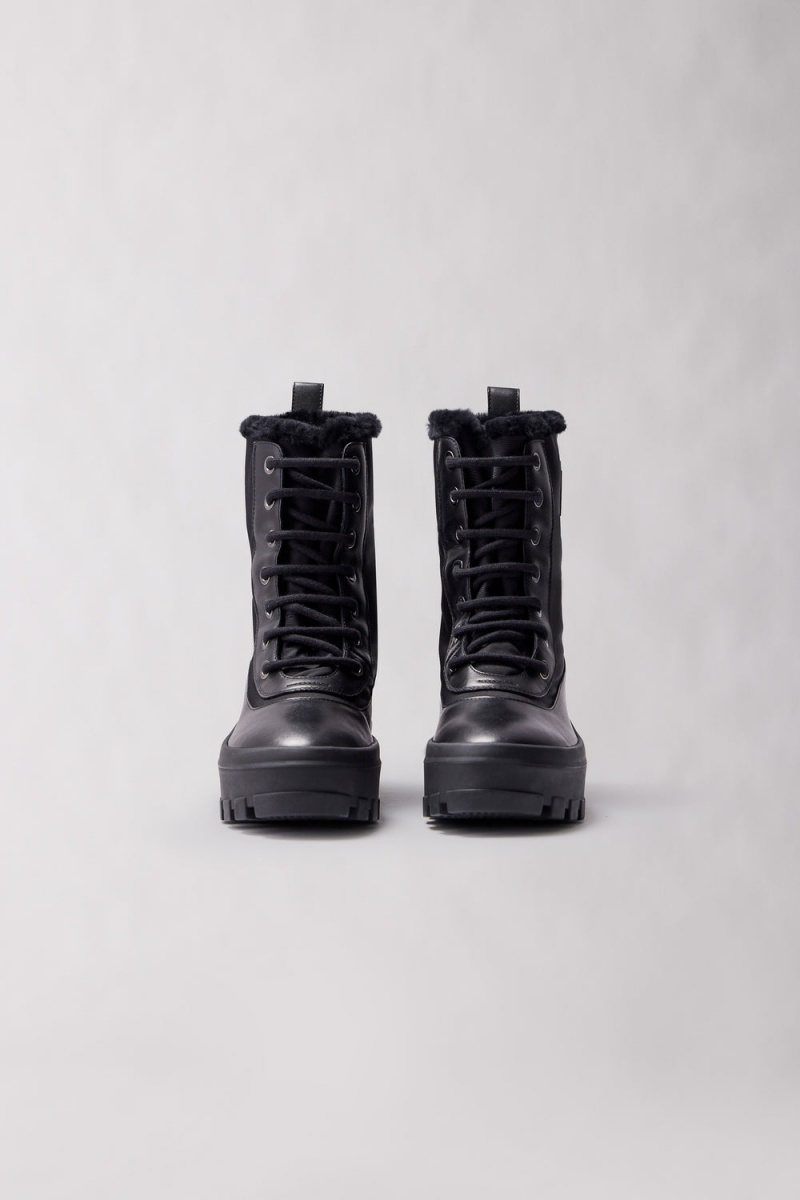 Mackage Hero-W Shearling-Fodrade Vinterkängor Dam Svarta | NXTEY-0389