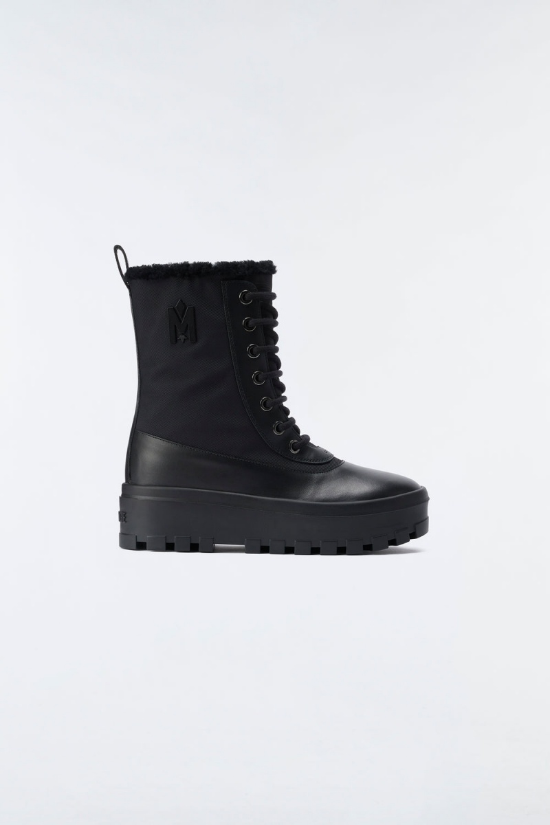 Mackage Hero-W Shearling-Fodrade Vinterkängor Dam Svarta | NXTEY-0389