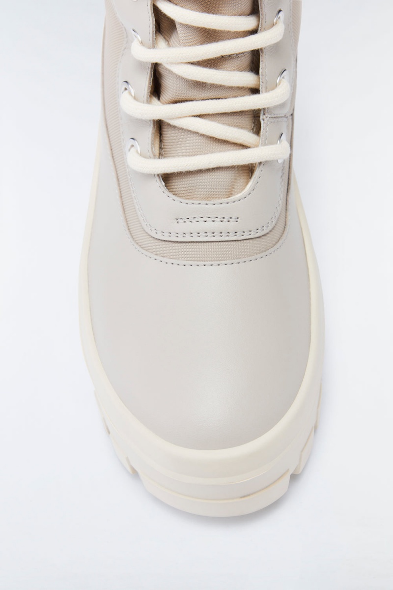 Mackage Hero-W Shearling-Fodrade Vinterkängor Dam Beige | BNDMP-8214
