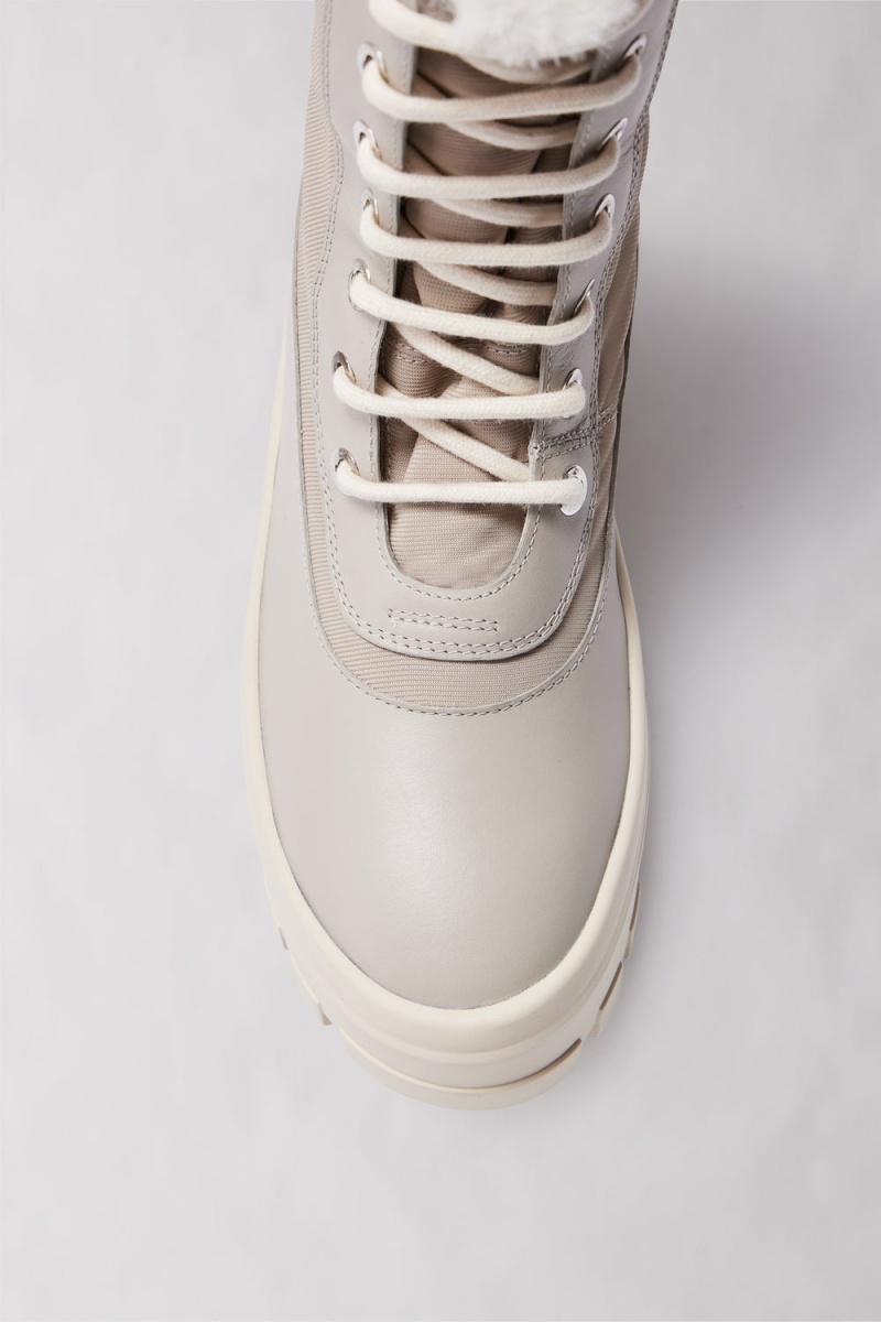 Mackage Hero-W Shearling-Fodrade Vinterkängor Dam Beige | BNDMP-8214