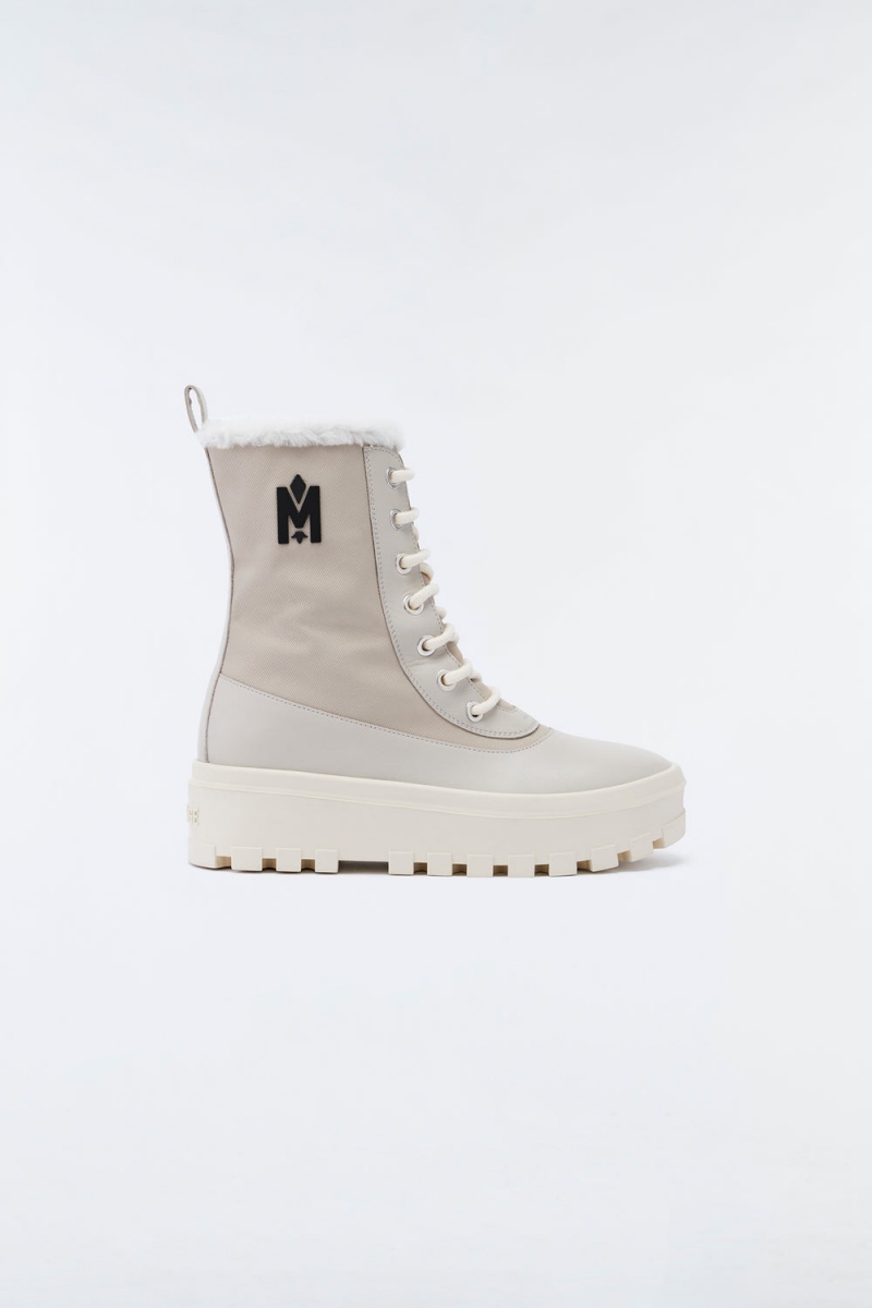 Mackage Hero-W Shearling-Fodrade Vinterkängor Dam Beige | BNDMP-8214
