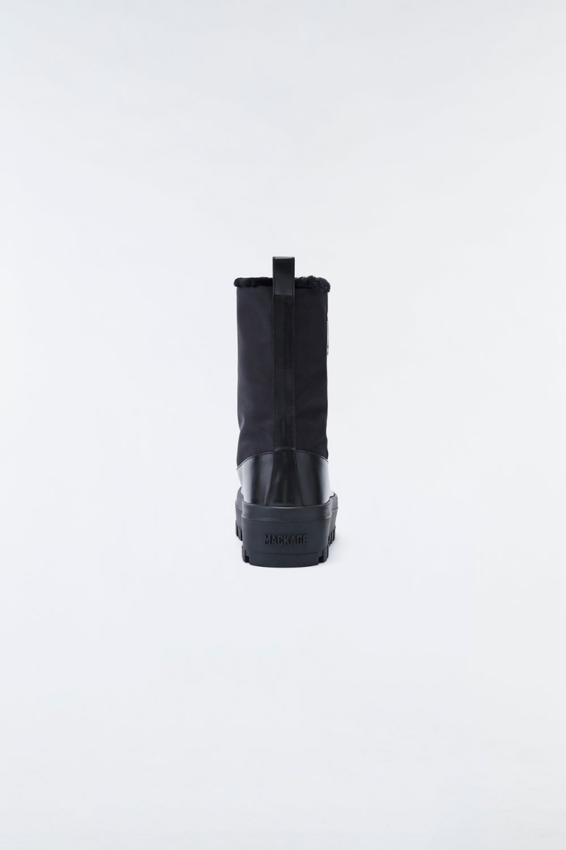 Mackage Hero Shearling-Fodrade Vinterkängor Herr Svarta | ENLWY-3075