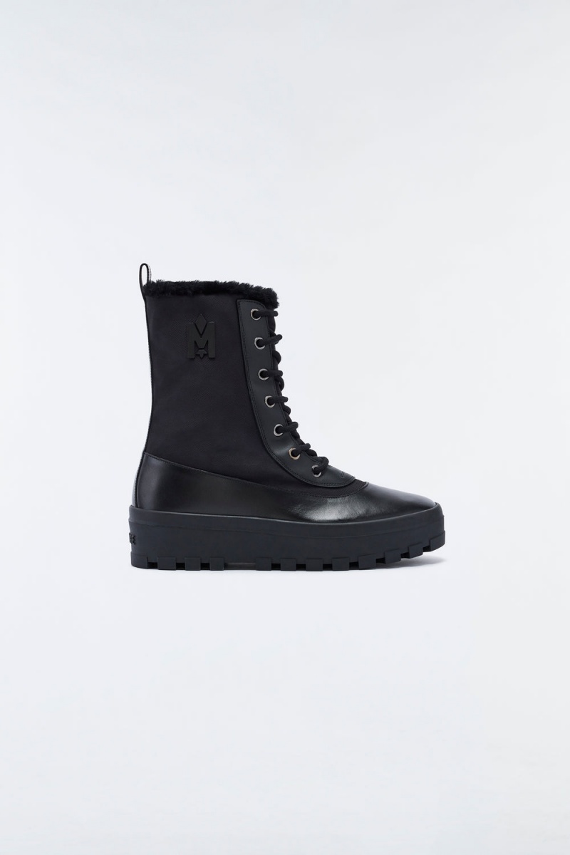 Mackage Hero Shearling-Fodrade Vinterkängor Herr Svarta | ENLWY-3075