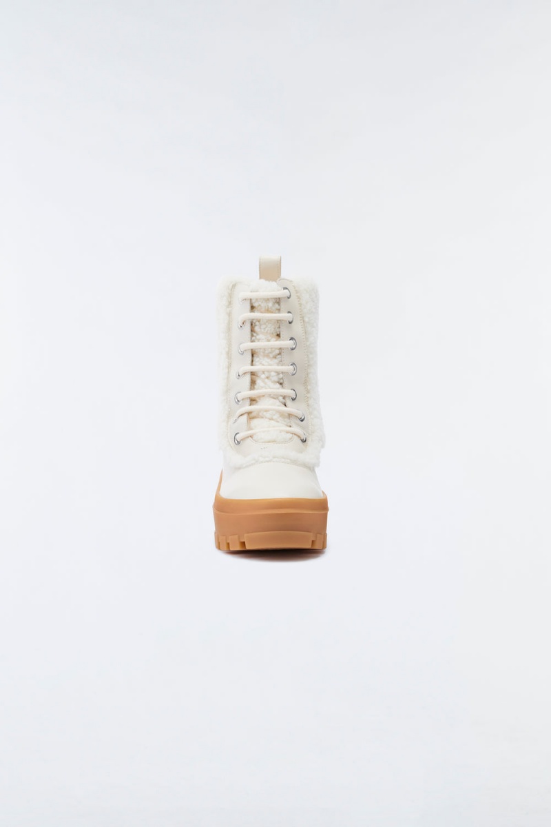 Mackage Hero Shearling Vinterkängor Dam Grädde | LANRV-9682