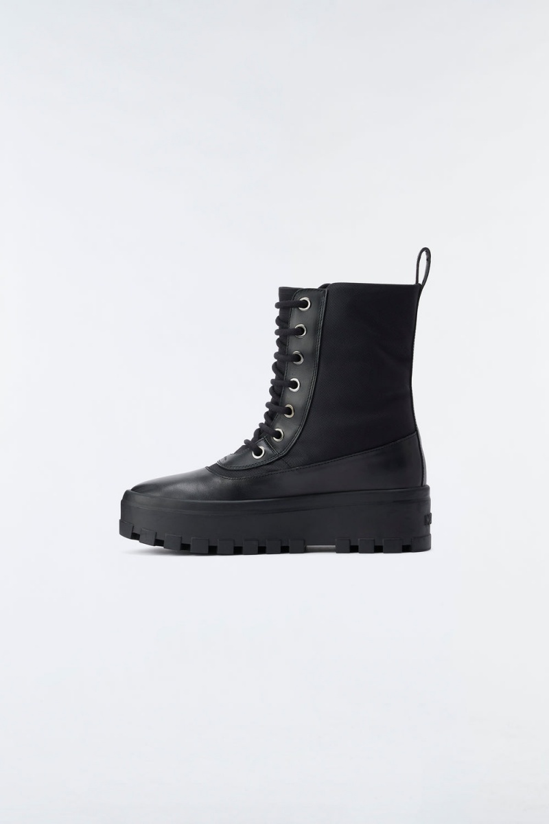 Mackage Hero Unlined Mackage Signature Lug Tread Sole Vinterkängor Dam Svarta | BJZQM-6928