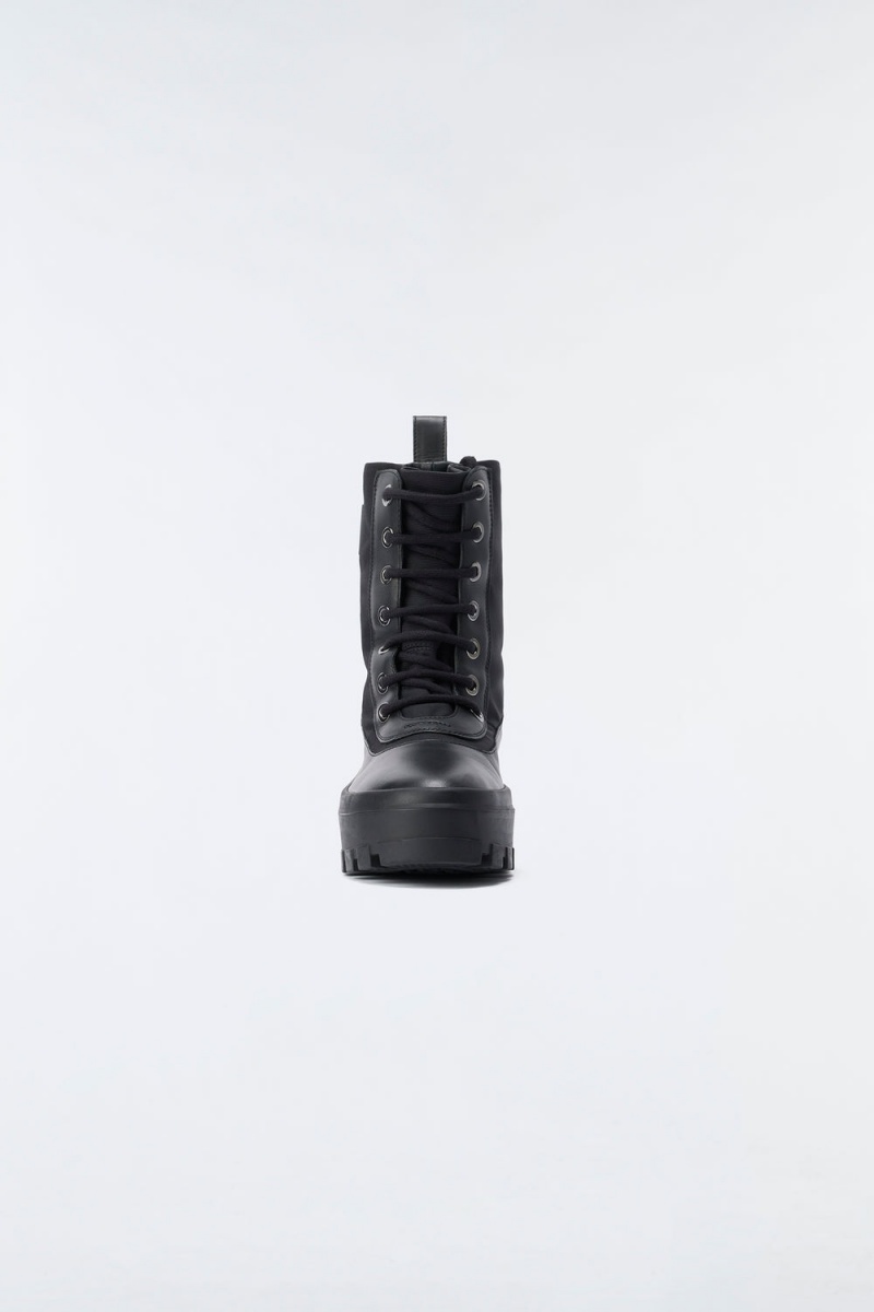 Mackage Hero Unlined Mackage Signature Lug Tread Sole Vinterkängor Dam Svarta | BJZQM-6928