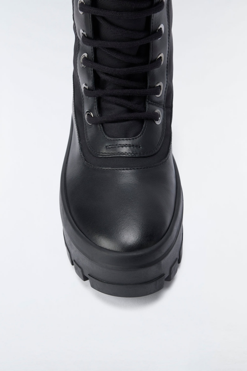 Mackage Hero Unlined Mackage Signature Lug Tread Sole Vinterkängor Dam Svarta | BJZQM-6928