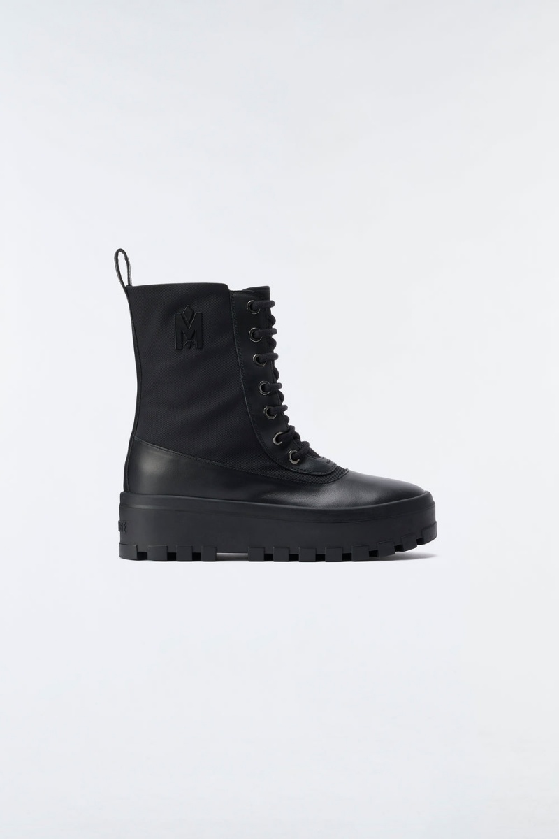 Mackage Hero Unlined Mackage Signature Lug Tread Sole Vinterkängor Dam Svarta | BJZQM-6928