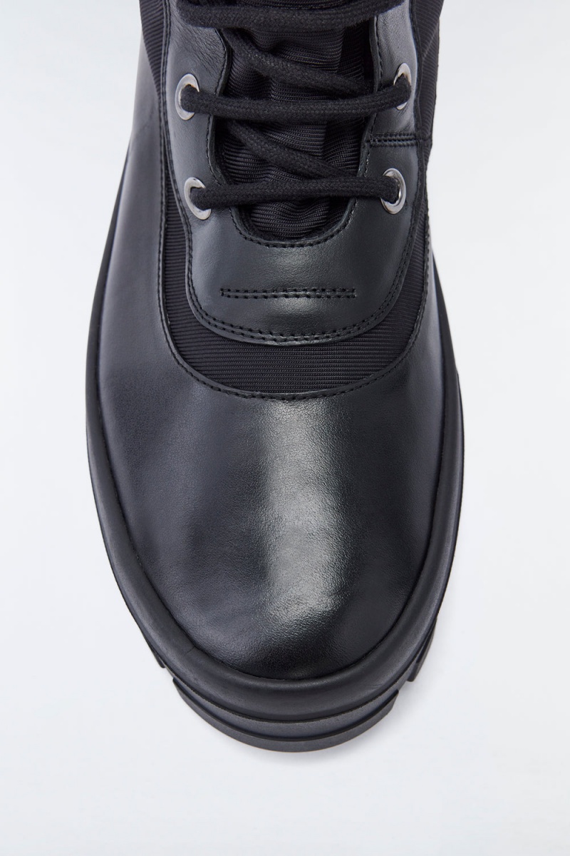 Mackage Hero Unlined Mackage Signature Lug Tread Vinterkängor Herr Svarta | GNFKS-3541