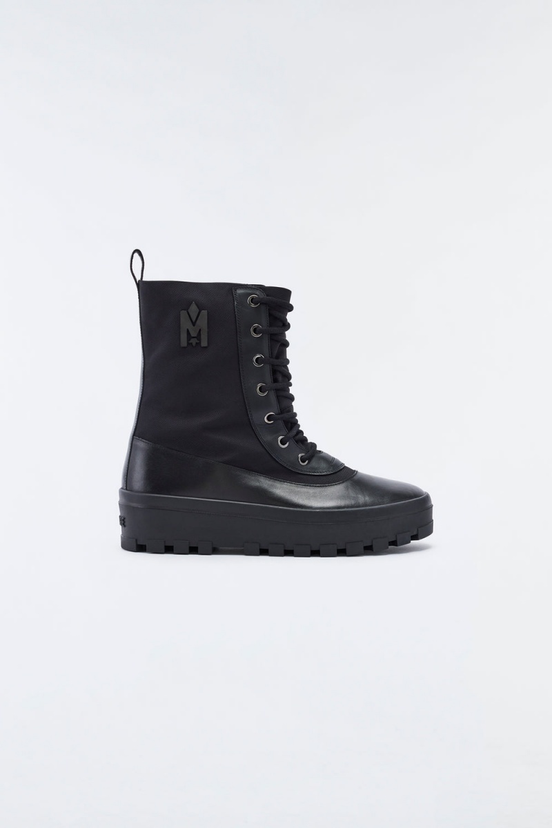 Mackage Hero Unlined Mackage Signature Lug Tread Vinterkängor Herr Svarta | GNFKS-3541