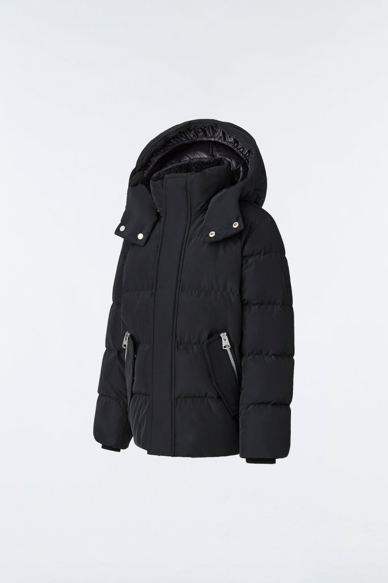 Mackage Hudson Nano Removable Hood Dunjackor Barn Svarta | KXNOB-8537