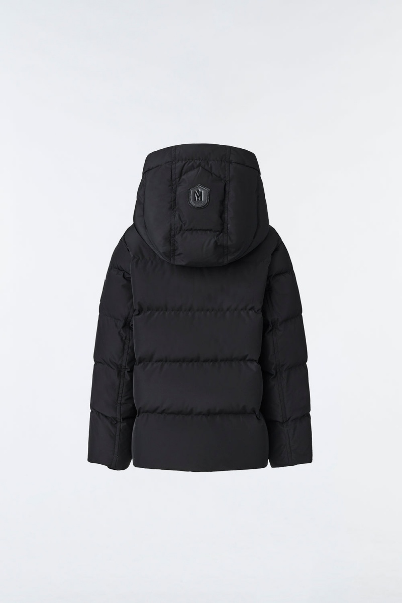 Mackage Hudson Nano Removable Hood Dunjackor Barn Svarta | KXNOB-8537