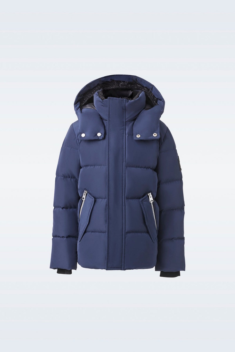 Mackage Hudson Nano Removable Hood Dunjackor Barn Marinblå | XCSDZ-4012