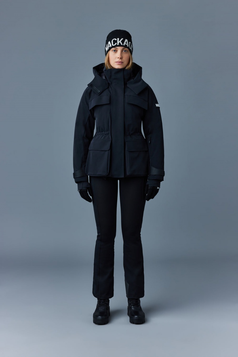 Mackage Iclyn-R Medium Ski Removable Hood Dunjackor Dam Svarta | XALPU-3451