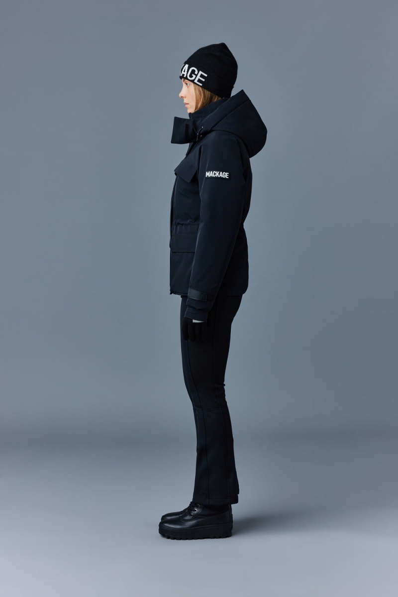 Mackage Iclyn-R Medium Ski Removable Hood Dunjackor Dam Svarta | XALPU-3451