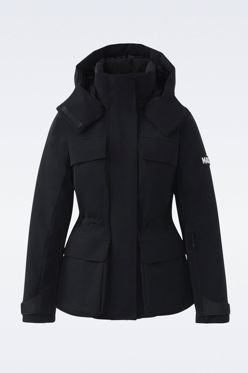 Mackage Iclyn-R Medium Ski Removable Hood Dunjackor Dam Svarta | XALPU-3451