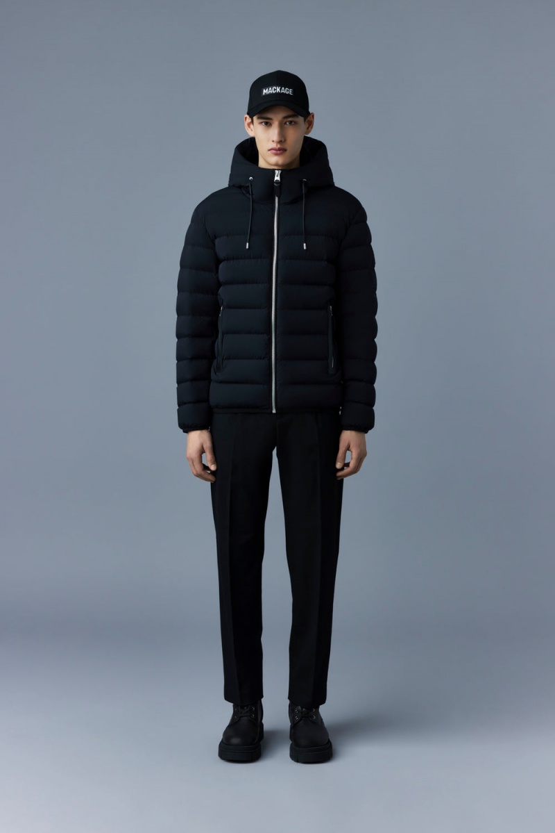 Mackage Jack Agile-360 Stretch Light Hood Dunjackor Herr Svarta | TULPM-6324