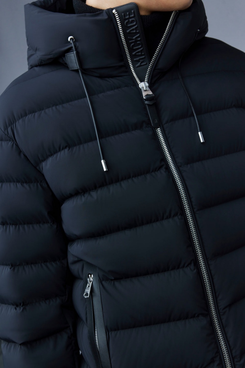 Mackage Jack Agile-360 Stretch Light Hood Dunjackor Herr Svarta | TULPM-6324