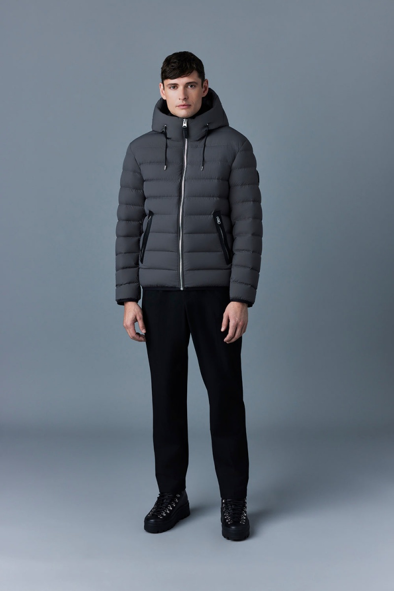 Mackage Jack Agile-360 Stretch Light Hood Dunjackor Herr Grå | EULJC-9548