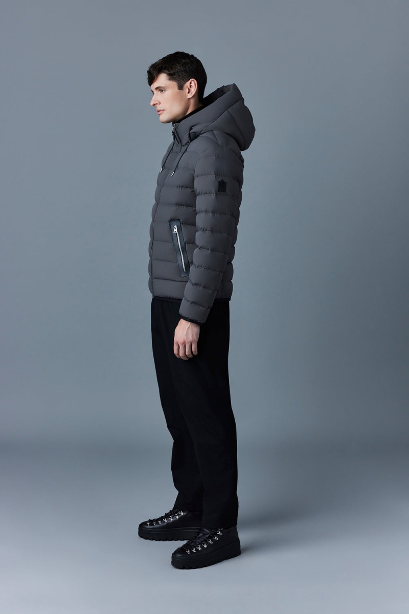 Mackage Jack Agile-360 Stretch Light Hood Dunjackor Herr Grå | EULJC-9548
