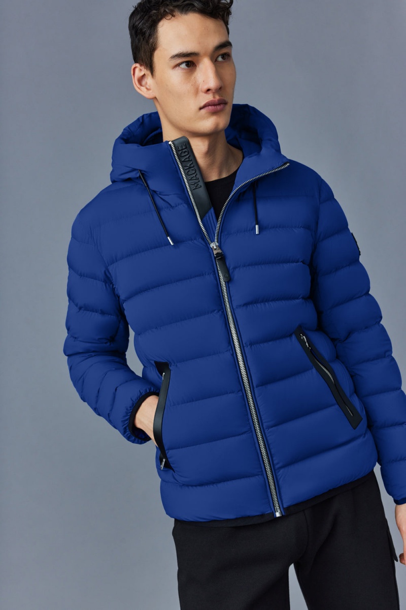 Mackage Jack Agile-360 Stretch Light Hood Dunjackor Herr Blå | YOKDX-5374