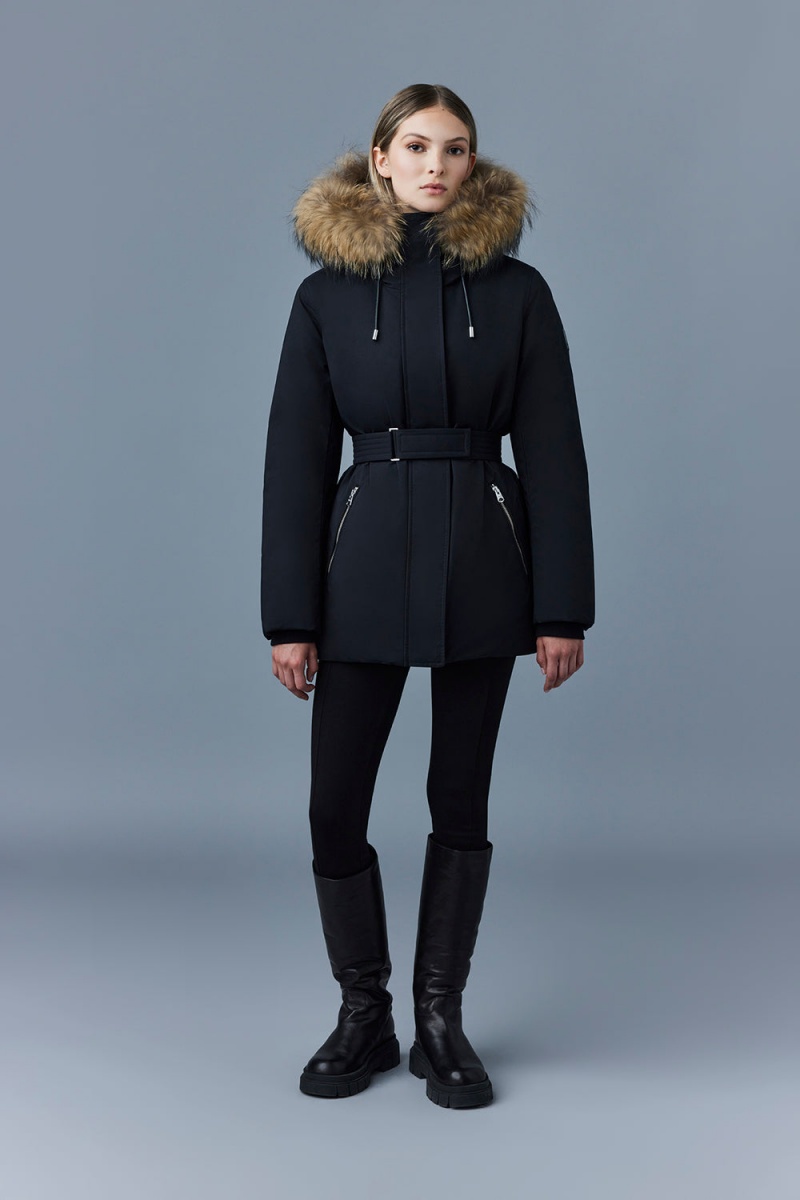 Mackage Jeni-Fz 2-In-1 Down Removable Bib & Fur Trim Parkajackor Dam Svarta | YDRXB-5678