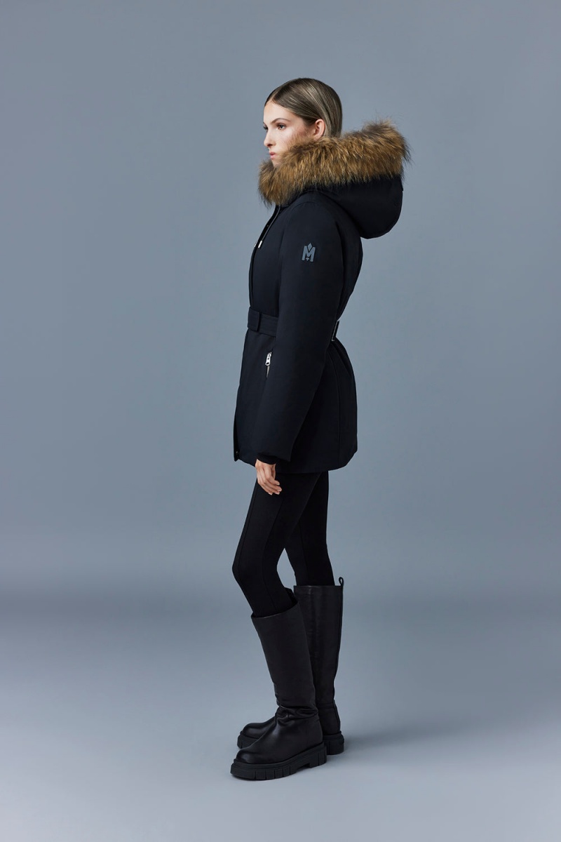 Mackage Jeni-Fz 2-In-1 Down Removable Bib & Fur Trim Parkajackor Dam Svarta | YDRXB-5678