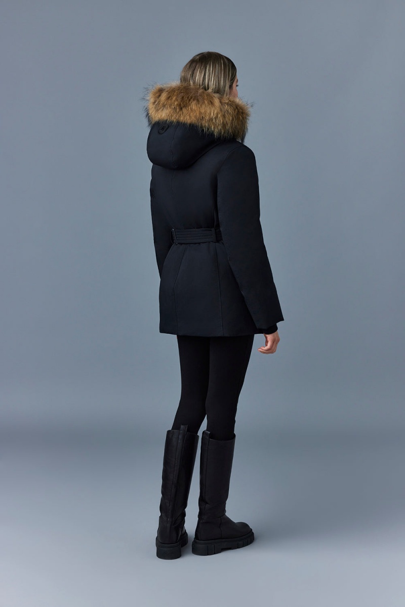Mackage Jeni-Fz 2-In-1 Down Removable Bib & Fur Trim Parkajackor Dam Svarta | YDRXB-5678
