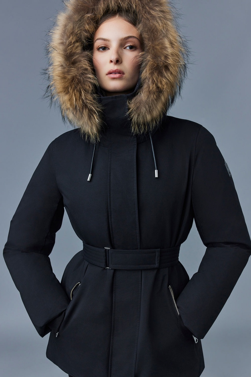 Mackage Jeni-Fz 2-In-1 Down Removable Bib & Fur Trim Parkajackor Dam Svarta | YDRXB-5678