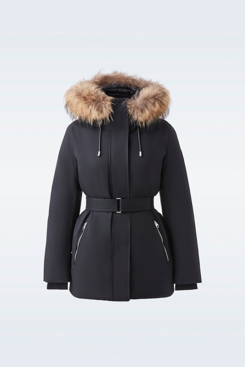 Mackage Jeni-Fz 2-In-1 Down Removable Bib & Fur Trim Parkajackor Dam Svarta | YDRXB-5678