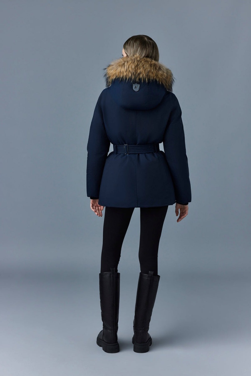 Mackage Jeni-Fz 2-In-1 Down Removable Bib & Fur Trim Parkajackor Dam Marinblå | YKQLZ-4065