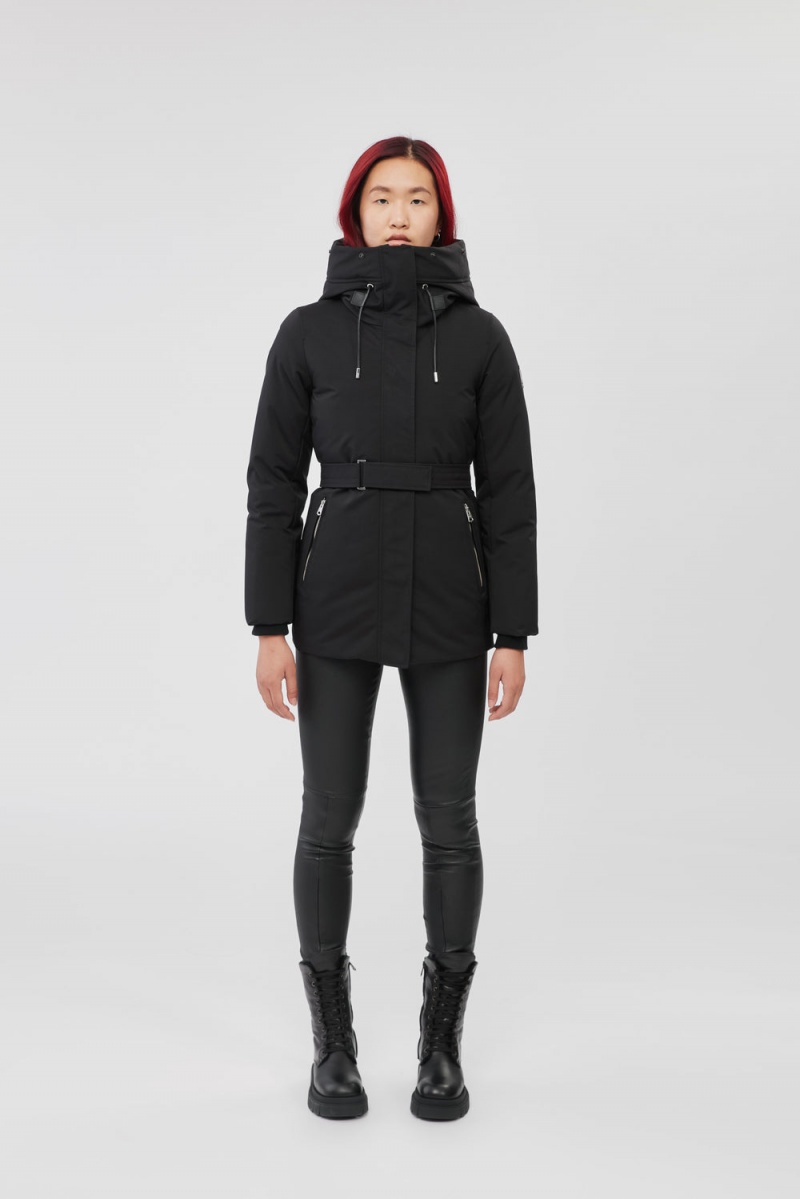Mackage Jeni 2-In-1 Down Removable Bib And Silver Fox Fur Parkajackor Dam Svarta | VPKFL-2849